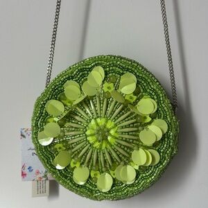 Viral Beaded Lime Made in India Crossbody Bag